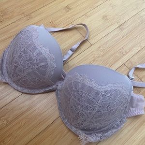 Light pink lace VS push up bra